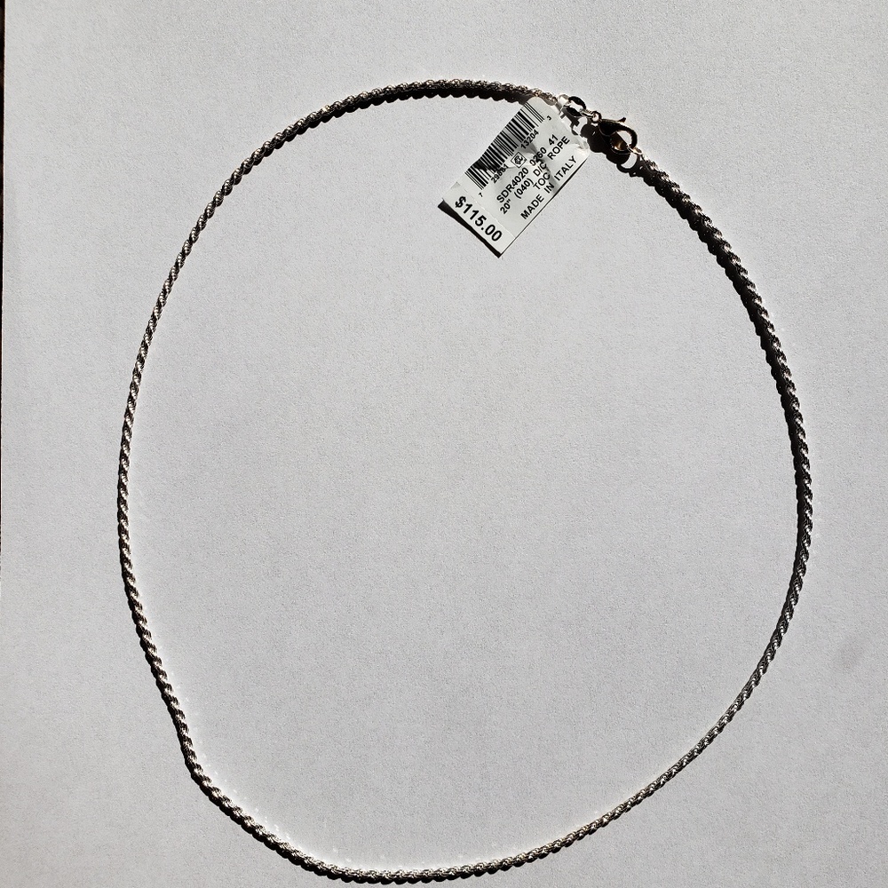 NWT 20" .925 Sterling Silver Gianni Bernini Chain